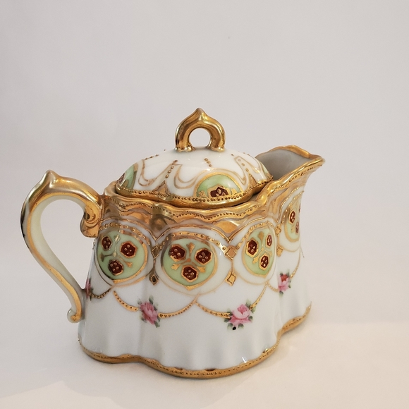 Vintage Nippon Hand Painted Gold Antique Creamer - Picture 2 of 7
